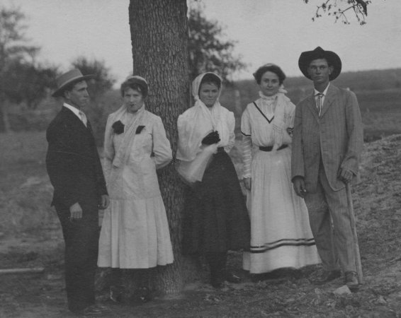 By the live oak tree